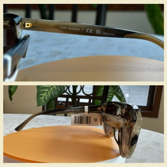 Tory Burch Sunglasses & Case Tortoise Pilot Sunglasses $188 NWT SOLD OUT ONLINE - Picture 5 of 15